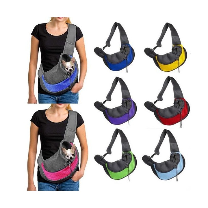 Haustier-Tragetasche – Tragetasche für kleine Hunde und Katzen, sicher, wendbar, bequem, verstellbar, einzelne Schultertasche