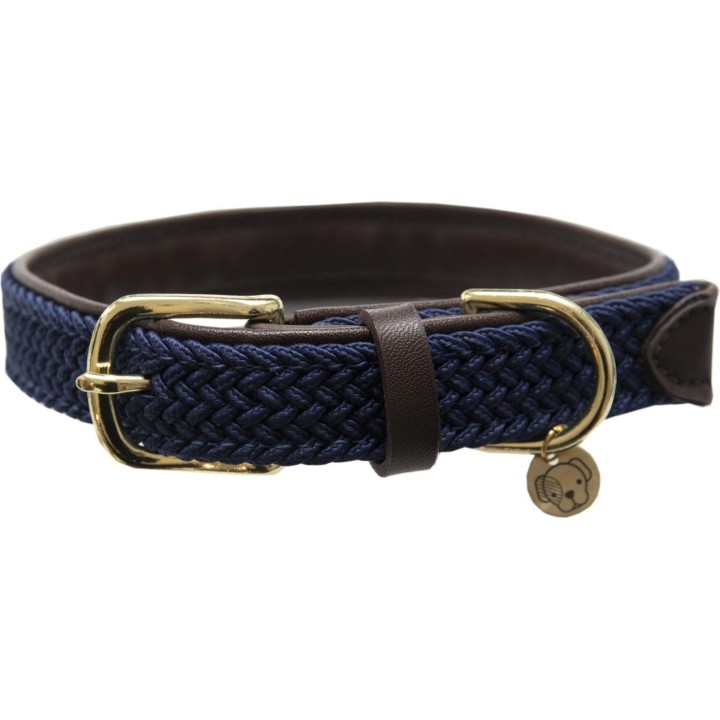 Kentucky Dogwear Geflochtenes Nylon-Hundehalsband navy - XS (37 cm)