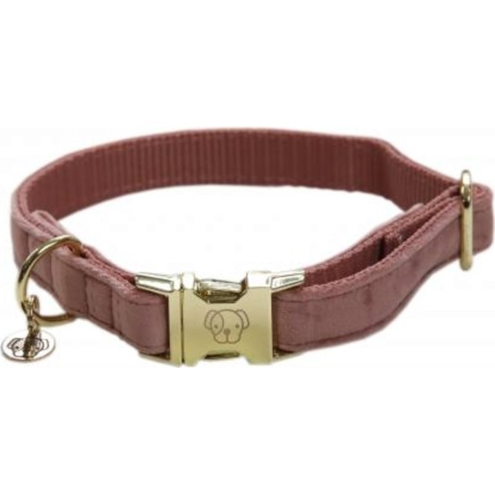 Kentucky Dogwear Hundehalsband "Velvet" altrosa - M (36-52 cm)