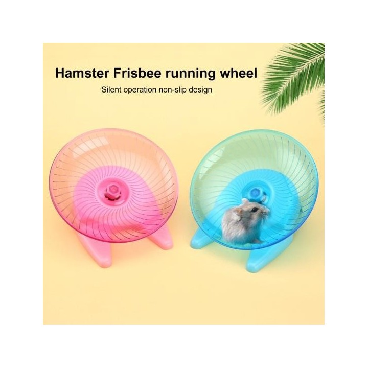 Laufrad für Hamster, leichtgängig, rotierend, für Hamster, fliegende Untertasse, Rad mit Stahlachse, Rennmäuse, Mäuse, Igel,