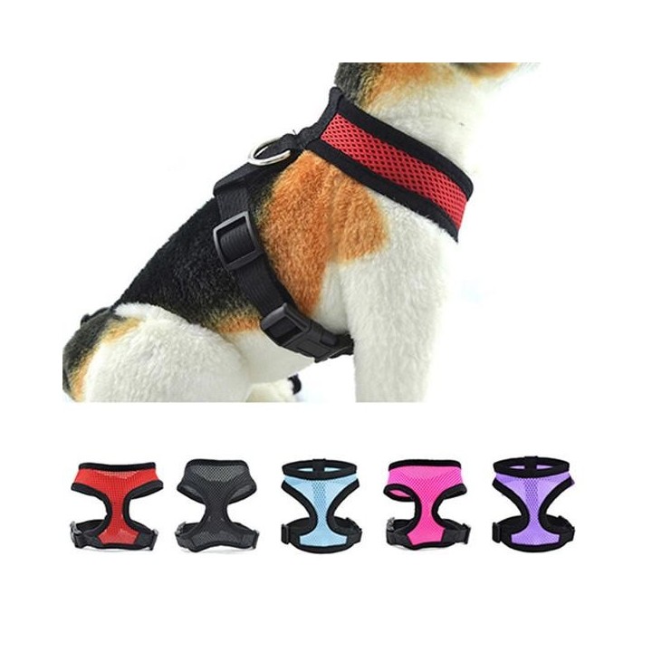 Hundehalsband für Welpen, weiches Netz, Sicherheitsgurt, Weste, verstellbares Haustier-Kontrollgeschirr M