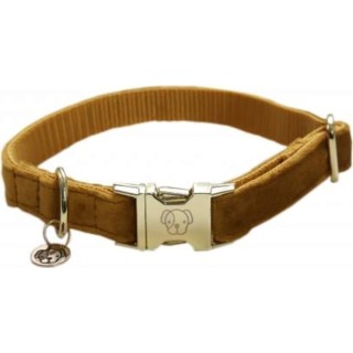 Kentucky Dogwear Hundehalsband "Velvet" senfgelb - XS (25-38 cm)
