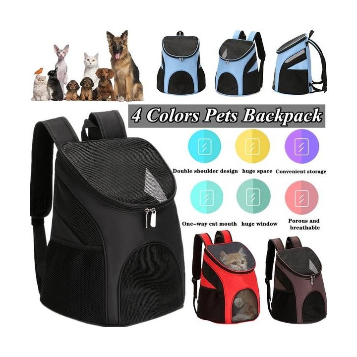 Tragbares, atmungsaktives Netzgewebe, 4 Farben, Haustierbedarf, Haustiertasche, Ausgehen und Tragen, Haustier-Rucksack, Katze