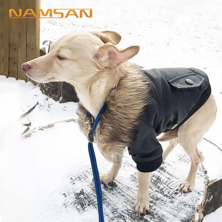 Winter Hund Kleidung Haustier Hund Plus Samt Warme Verdickung Leder Mantel Jacke Overall Welpen Parkas für Chihuahuas Kleine