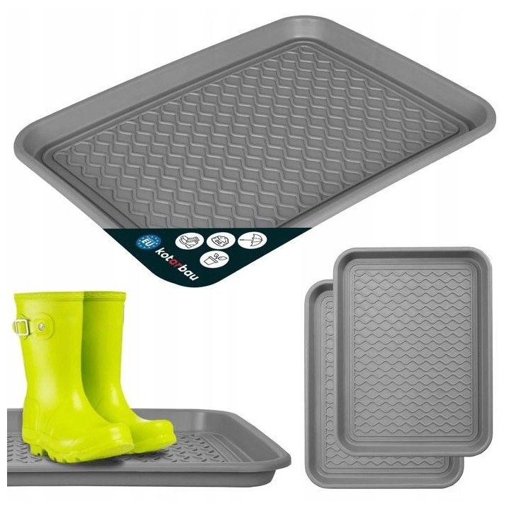 Lot von 2 Schuhabschlüssen – 38 x 50 cm – Grau – Aus Kunststoff – Kotarbau