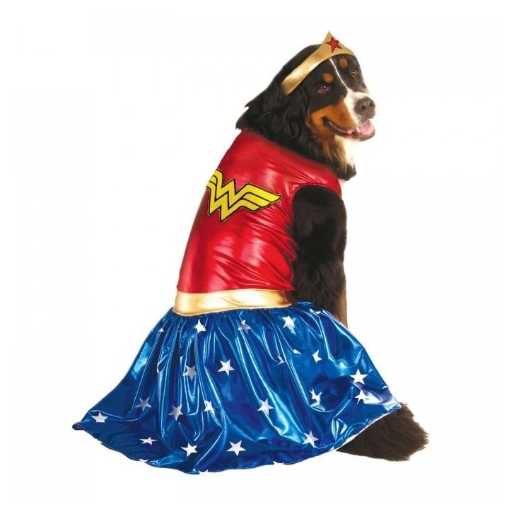 DC Comics Wonder Woman Hundekostüm XXL rot/gold