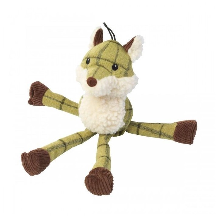 House Of Paws Plüsch Tweed Fox Long Legs Hundespielzeug One Size grün