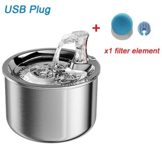 Intelligenter Katzen-Trinkwasserbrunnen, Sensor, automatischer zirkulierender Haustier-Wasserspender, Edelstahlbrunnen mit Fi