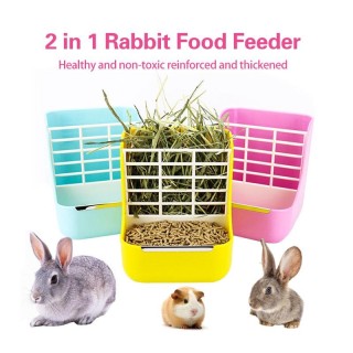 2 In 1 Haustier Kaninchen Meerschweinchen Chinchilla Heu Feeder Lebensmittel Gras Rack Dispenser Pet Fütterung Rack Manager g