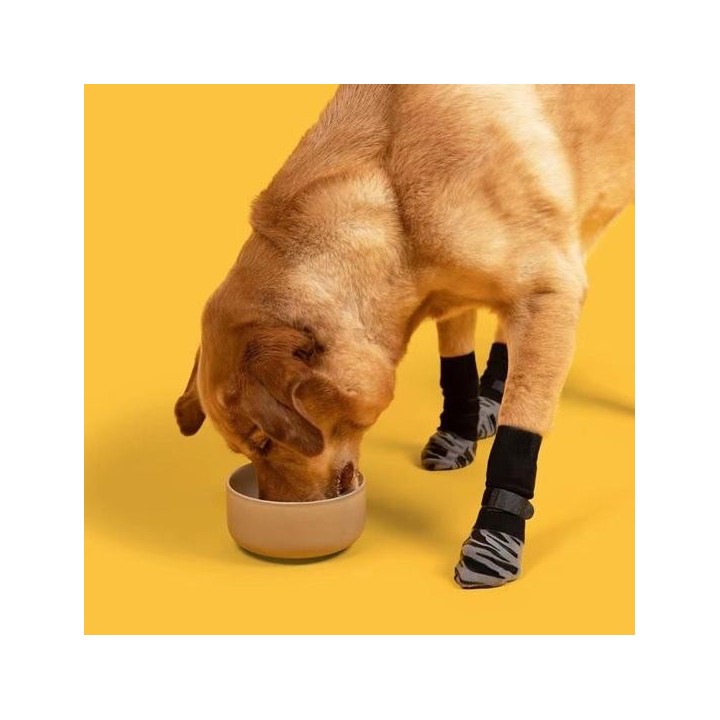 4 Stück Haustiersocken, verstellbares Riemen-Design, rutschfeste Winter-Hundesocken, bequeme Pfotenschutz, Heimtierbedarf XS