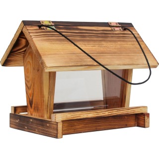 Vogelfutterhaus geflammt