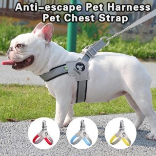 Hunde-Brustgurt, reflektierend, atmungsaktiv, bequem, verstellbar, Haustier-Brustgurt, Haustierbedarf M rot