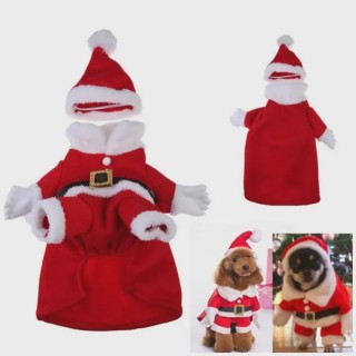 Haustier Weihnachtsflanell Elch Cape: Warmes Hunde- und Katzenkostüm für Herbst und Winter Christmas Blanket Pet Cape, XS