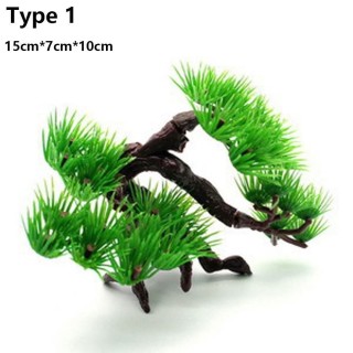 Fit Steingarten DIY Handwerk Aquarium Ornament Künstliche Kiefer Aquarium Dekoration Simulation Pflanze type 1
