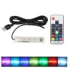 Mikro-Aquarium-Licht, USB-betriebene Fernbedienung, bunte Fisch-LED-Lampe für Landschaft Black Wire