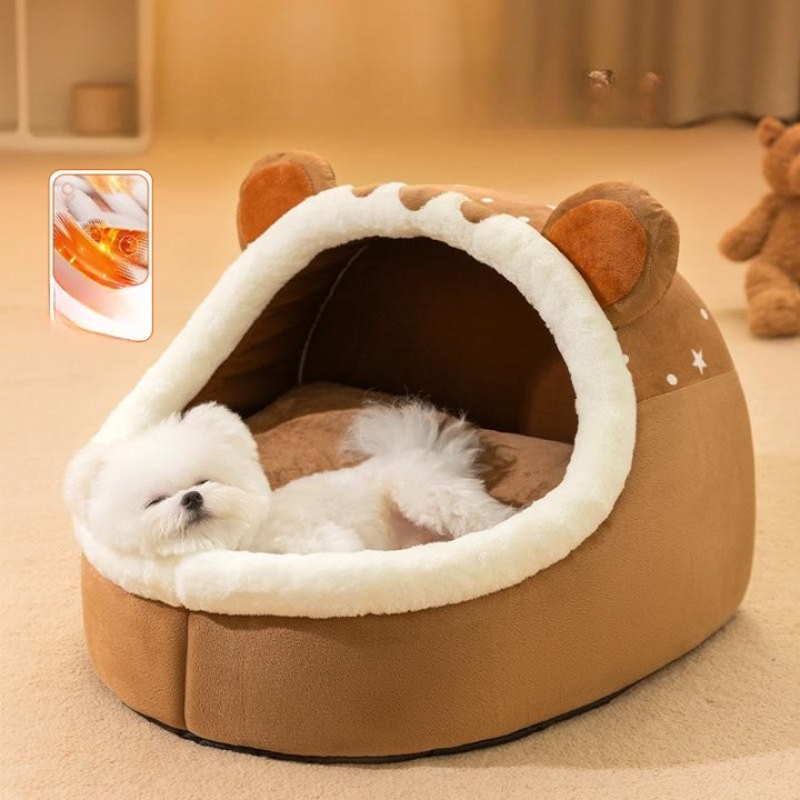 Warmer Zwinger für Herbst und Winter, kleine und mittelgroße Hunde können den Zwinger zerlegen und reinigen, Teddy, halbgesch