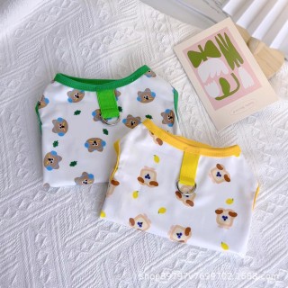 Frühjahr/Sommer Neue leichte und dünne Kleidung für Haustiere, Hunde und Katzen, Westen, Teddybären, kleine Hunde, Welpenklei