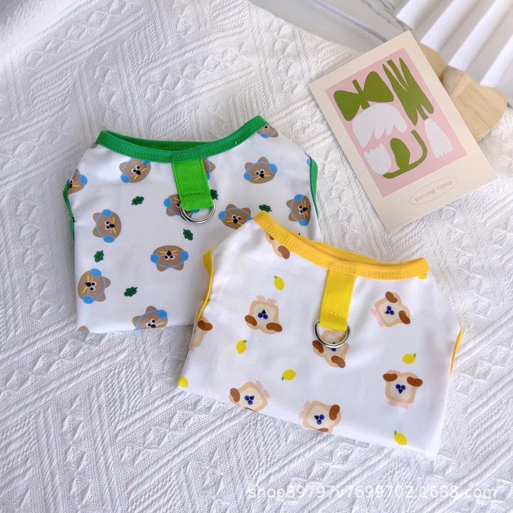 Frühjahr/Sommer Neue leichte und dünne Kleidung für Haustiere, Hunde und Katzen, Westen, Teddybären, kleine Hunde, Welpenklei