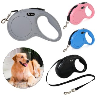 Haustier-Hundeleine, 3 m, 5 m, für den Außenbereich, einziehbar, mit Schnellverschluss, langlebiges, solides Welpenseil für k