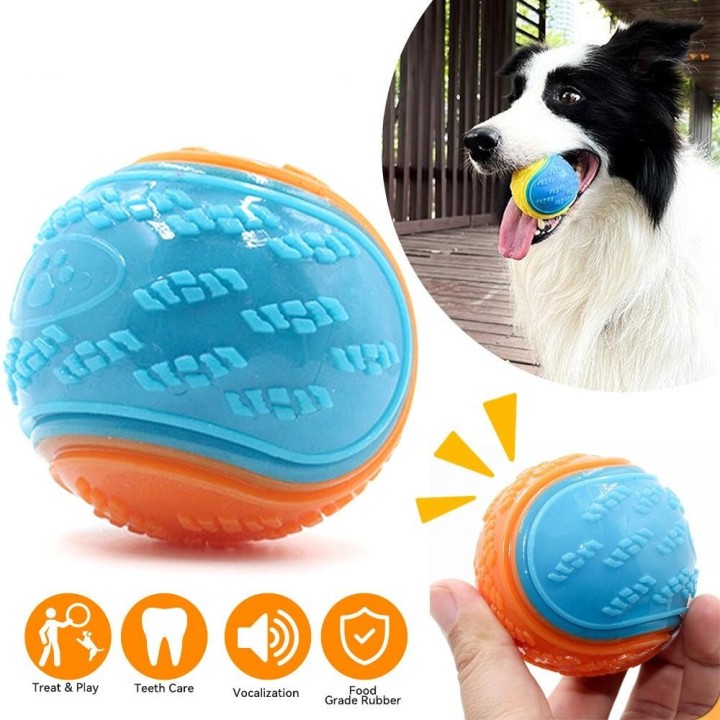 Bissfestes Hundespielzeug aus Gummi, elastischer Ball mit Rindfleischgeschmack, um zu verhindern, dass der Hund Dinge zerstör