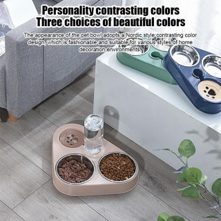 3-in-1-Futternapf für Hunde mit Wasserflasche für Hunde, automatischer Trinknapf für Katzen, Futternapf für Haustiere, Doppel