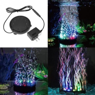 EU/US-Stecker Aquarium bunte tauchbare drehbare Acryl 12 LED-Lichtblase 12.5cm EU Plug