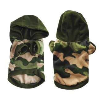 Cooles Haustier-Welpen-Sweatshirt mit Kapuze, Pullover, Kleidung, Bekleidung XS camouflage