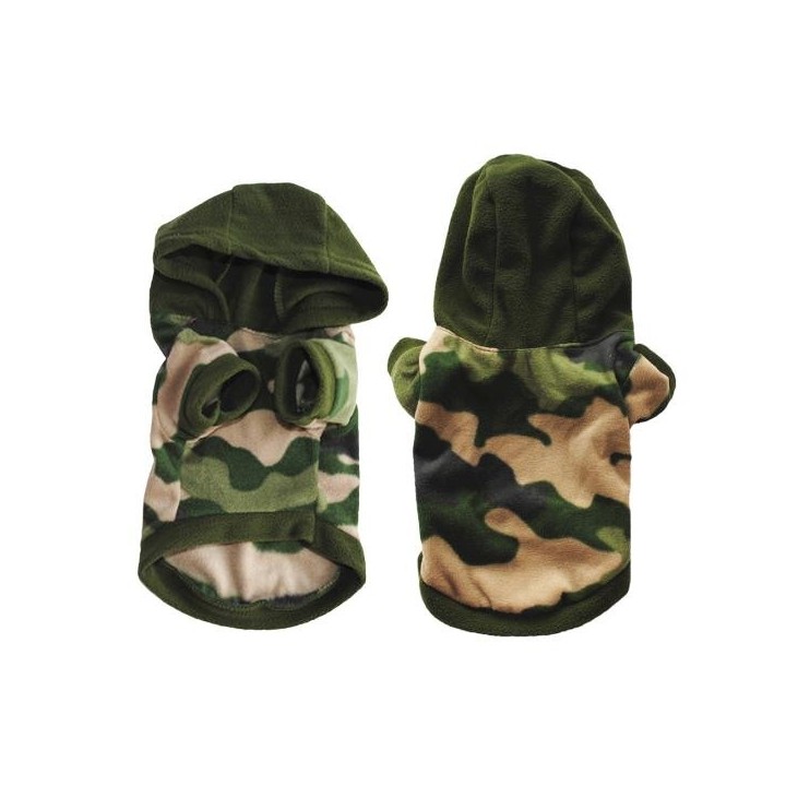 Cooles Haustier-Welpen-Sweatshirt mit Kapuze, Pullover, Kleidung, Bekleidung XS camouflage