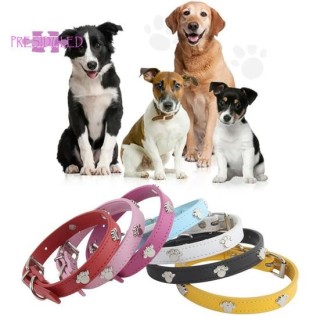 Reflektierendes Haustierhalsband – verstellbare Größe, Metallschnalle, Hundefußabdruck-Dekoration mit Glöckchen, bequemes Hun