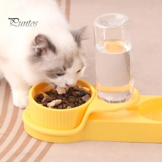 Automatischer Futterspender für Haustiere, Wasserspender, Doppelnapfständer, auslaufsicher, transparentes Wasservolumen, ruts