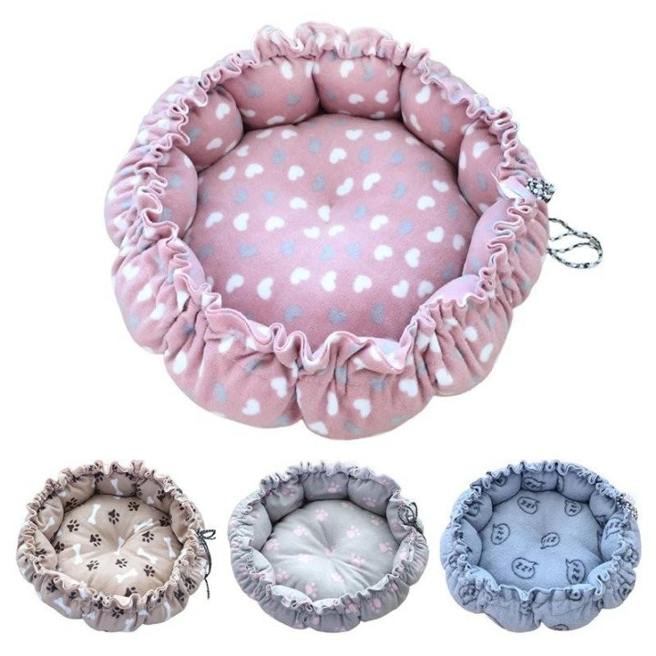 Rundes Hundebett, Plüsch, Haustier, Katzenkissen, Matte, warmer Korb, Zwinger, weiches Nest, Schlafsofa, Welpe, Innen- und Wo