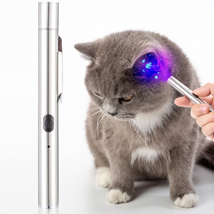 Katze und Hund Moos Licht Haustier Pilz Erkennung Licht 365UV schwarz Spiegel lila Licht Katze Moos Erkennung Lampe 12.5*1.3c