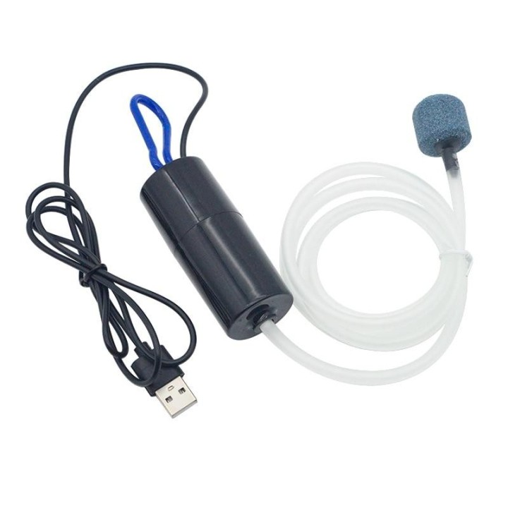 Aquarium Sauerstoff Luftpumpe Aquarium USB Silent Air Kompressor Belüfter Mini Kleine Oxygenator Zubehör schwarz