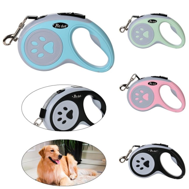 Einziehbare Hundeleine für Spaziergänge im Freien, automatisch ausziehbares Seil aus Nylonmaterial für kleine und große Hunde