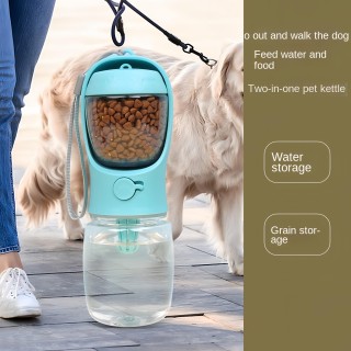 Tragbare Wasserflasche für Hunde und Katzen mit Aufbewahrungsbehälter für Futter und Wasser für Welpen, Haustiere, Hunde, Fut