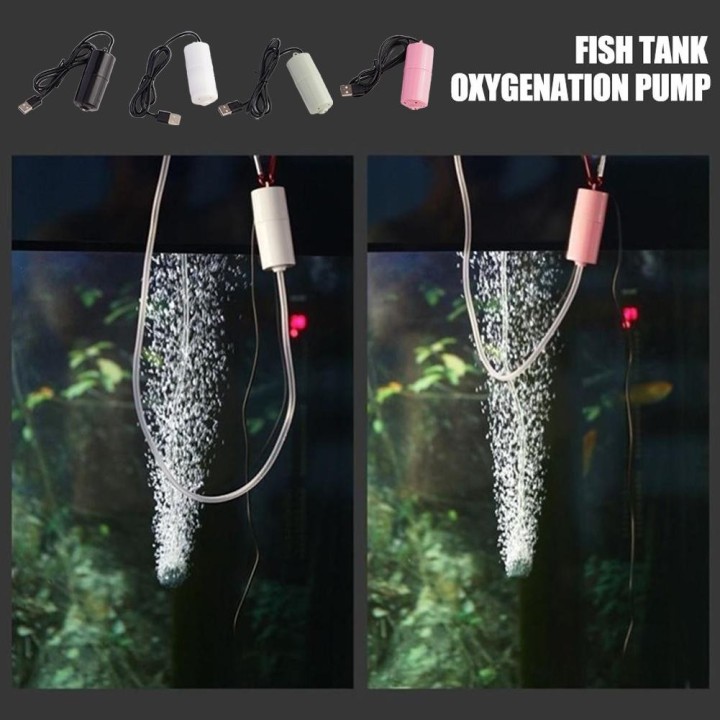 Aquarium USB-Luftpumpe Aquarium Luftkompressor Aquarium Tragbarer Mini-Sauerstoffgenerator Sauerstoffbelüfter Aquariumzubehör