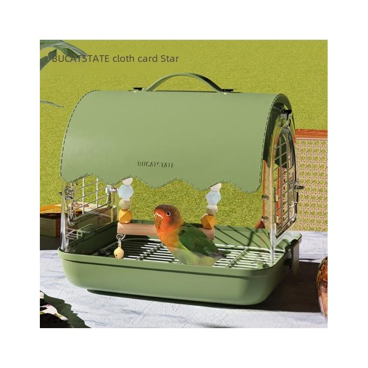 Buka Acryl-Beobachtungskäfig für Papageien im Freien – Star Bird, Tiger Skin, Peony, Black Phoenix cage coat grün