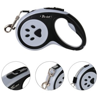 3 m 5 m einziehbare Hundeleine für kleine und mittelgroße Hunde, Katzen, Spaziergänge im Freien, Welpen, Nylonmaterial, Seil,