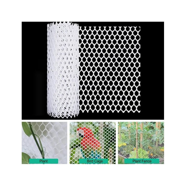 Zaundrahtnetz, praktisch, hervorragende Transparenz, aufrollbar, Geflügelzaun, sechseckig, Gartenzucht, Heimbedarf weiß
