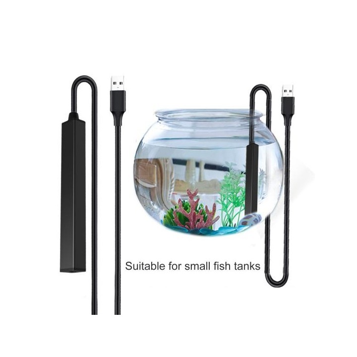 Fischtank-Heizung, sicher, Niederspannung, USB-Aufladung, hitzebeständig, wasserdicht, Heizung, Fischtank, gut versiegelt, 5