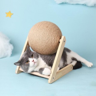 Katze Kratzen Ball Holz Ständer Haustier Möbel Sisal Seil Ball Spielzeug Kätzchen Klettern Scratcher Schleifen Pfoten Schaber