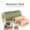 Meerschweinchennest aus natürlichem Stroh lindert Langeweile, Tunnelspielzeug, Hamsterbett, Kleintier S dunkelgrüne