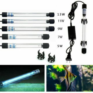 9/11/13W Aquarium Fish Tank Pond UV Sterilizer Light Water Clean Lamp Submersible PK 7W