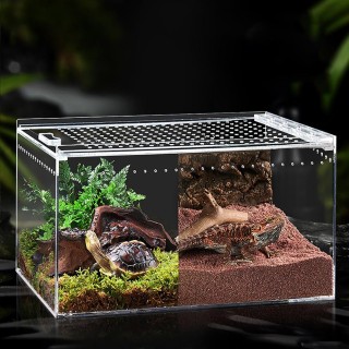 Acryl-Lebensraumkäfig, Reptilien-Terrarium, Insekten-Vogelspinnen-Gehäuse, Tank, Schnecken-Spinn-Lebensraumkäfig für die Heim