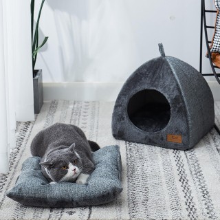 Katze geschlossenes Katzenhaus Haustier warmer und tiefer Schlaf Hundehaustierbedarf S