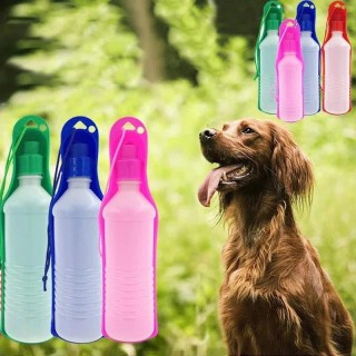 500 ml Hundewasserflasche, faltbarer Trinker, tragbarer Kunststoff-Wasserflasche für Haustiere, Outdoor-Reisen, Trinkwasser-F
