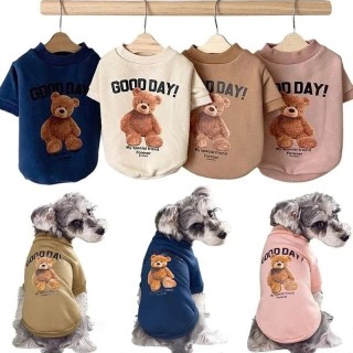 Hunde Winter süße Kleidung Welpen warm Pullover Sweatshirt Bär Muster Haustier Jacke für kleine mittelgroße Hunde Katze Mänte
