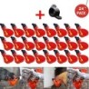 Futterautomatischer Vogelstall, Geflügel, Hühnertränke, Wassertrinkbecher, 24 Stück rot