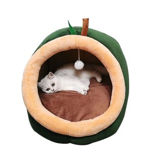 Katzenbett, Hundehütte für den Innenbereich, Winter, warm, tiefer Schlaf, Komfort, Haustierkorb, gemütliche kleine Matte mit