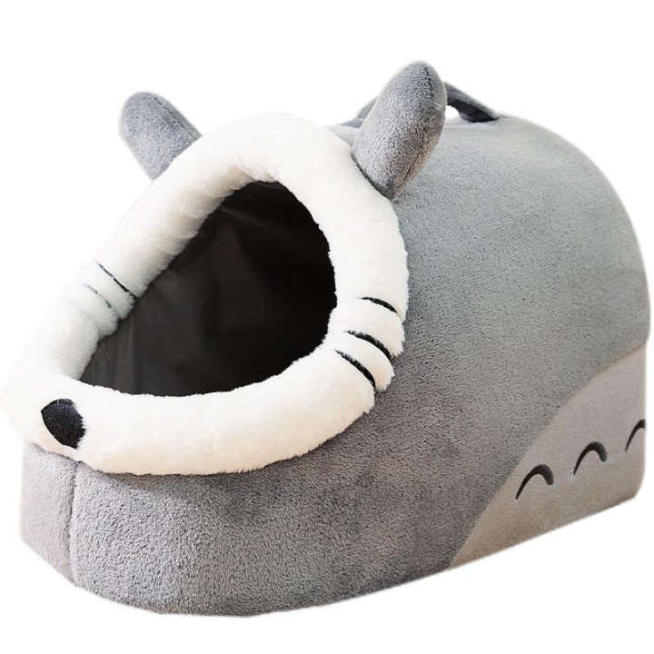 Warmes Katzenhaus Herbst und Winter Katzenwiege Katzenbett Katzenhaus Halbgeschlossenes Hundehaus Heimtierbedarf Betten für k